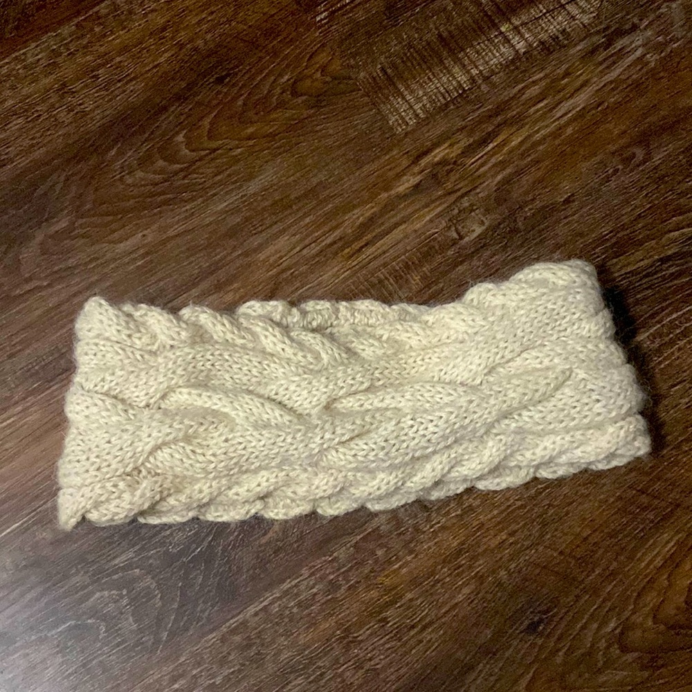 100% pure alpaca knit winter headband